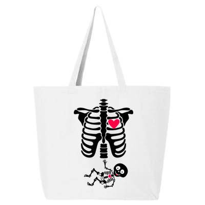 Pregnant Skeleton Ribcage with Baby Costume 25L Jumbo Tote