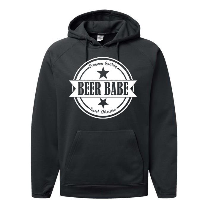 Premium Quality Beer Babe Finest Selection Performance Fleece Hoodie