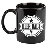 Premium Quality Beer Babe Finest Selection 11oz C Handle Ceramic Mug