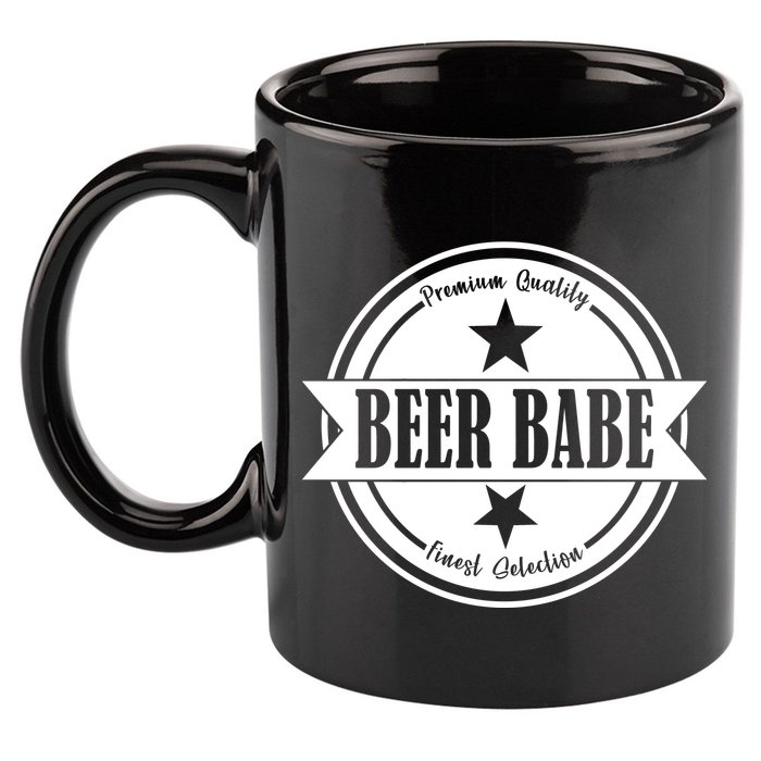 Premium Quality Beer Babe Finest Selection 11oz C Handle Ceramic Mug