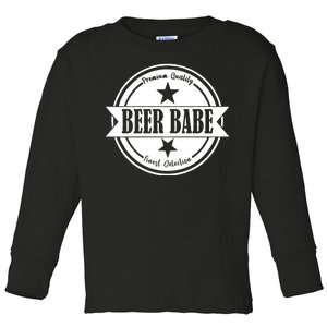 Premium Quality Beer Babe Finest Selection Toddler Long Sleeve Shirt