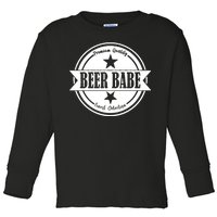 Premium Quality Beer Babe Finest Selection Toddler Long Sleeve Shirt