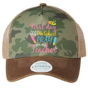 Preschool Pre K Pray For My Teacher Funny Legacy Tie Dye Trucker Hat