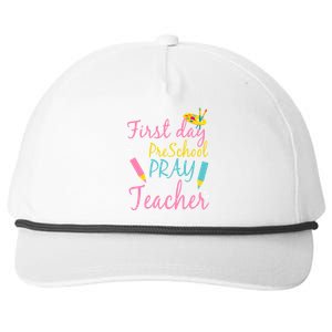 Preschool Pre K Pray For My Teacher Funny Snapback Five-Panel Rope Hat