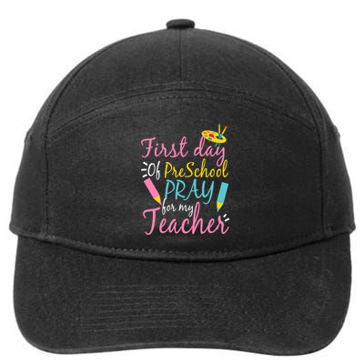 Preschool Pre K Pray For My Teacher Funny 7-Panel Snapback Hat