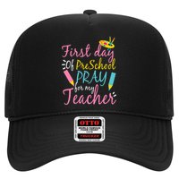 Preschool Pre K Pray For My Teacher Funny Trucker Hat