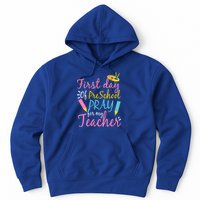 Preschool Pre K Pray For My Teacher Funny Hoodie