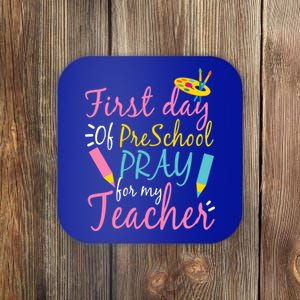 Preschool Pre K Pray For My Teacher Funny Coaster