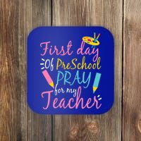 Preschool Pre K Pray For My Teacher Funny Coaster