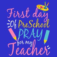 Preschool Pre K Pray For My Teacher Funny 16 in Basic Backpack