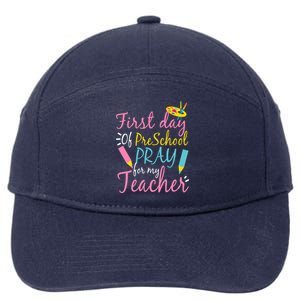 Preschool Pre K Pray For My Teacher Funny 7-Panel Snapback Hat