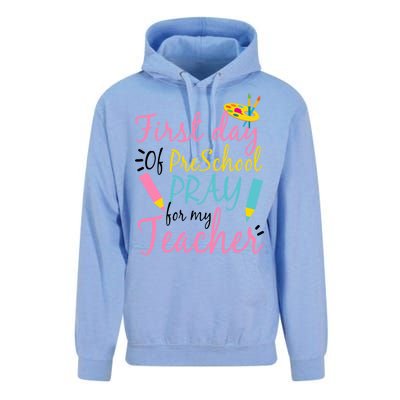 Preschool Pre K Pray For My Teacher Funny Unisex Surf Hoodie