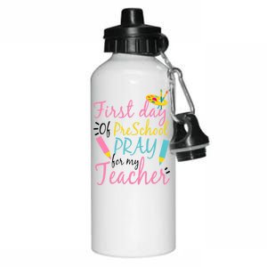 Preschool Pre K Pray For My Teacher Funny Aluminum Water Bottle