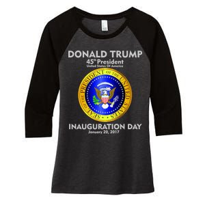 President Donald J. Trump Inauguration Day 2017 Women's Tri-Blend 3/4-Sleeve Raglan Shirt