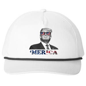 President Donald Trump Merica Patriotic USA Flag Snapback Five-Panel Rope Hat