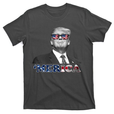 President Donald Trump Merica Patriotic USA Flag T-Shirt