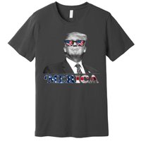 President Donald Trump Merica Patriotic USA Flag Premium T-Shirt