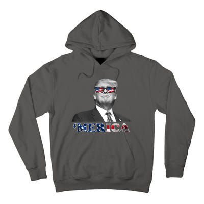 President Donald Trump Merica Patriotic USA Flag Tall Hoodie