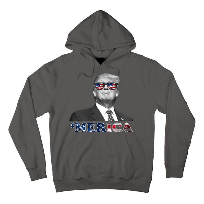 President Donald Trump Merica Patriotic USA Flag Tall Hoodie