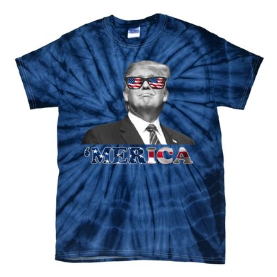 President Donald Trump Merica Patriotic USA Flag Tie-Dye T-Shirt