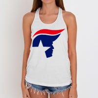 President Trump Star Republican Logo Women's Knotted Racerback Tank