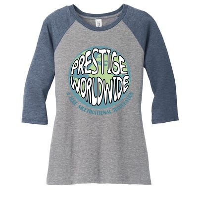 Prestige Worldwide Women's Tri-Blend 3/4-Sleeve Raglan Shirt