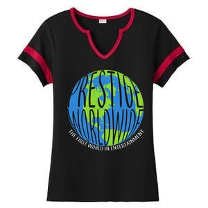 Prestige Worldwide First Word In Entertainment Ladies Halftime Notch Neck Tee