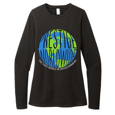 Prestige Worldwide First Word In Entertainment Womens CVC Long Sleeve Shirt