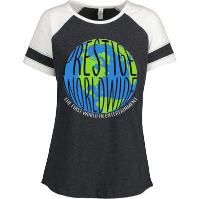 Prestige Worldwide First Word In Entertainment Enza Ladies Jersey Colorblock Tee