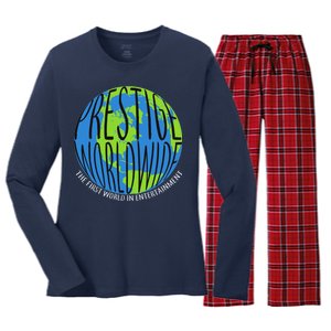 Prestige Worldwide First Word In Entertainment Women's Long Sleeve Flannel Pajama Set 