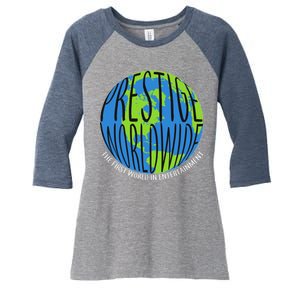 Prestige Worldwide First Word In Entertainment Women's Tri-Blend 3/4-Sleeve Raglan Shirt