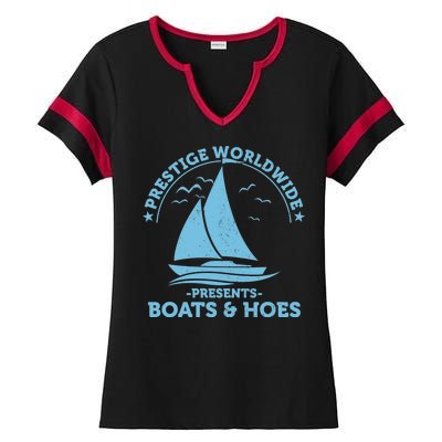 Prestige Worldwide Presents Boats & Hoes Ladies Halftime Notch Neck Tee