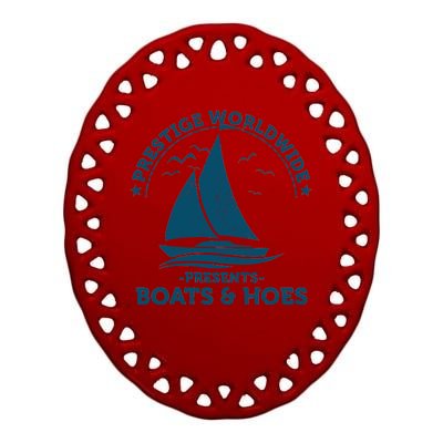 Prestige Worldwide Presents Boats & Hoes Ceramic Oval Ornament