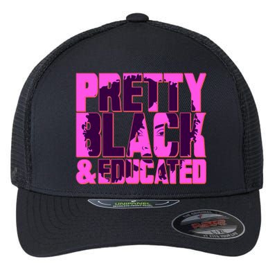 Pretty Black & Educated Black History Month Flexfit Unipanel Trucker Cap