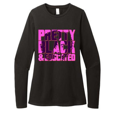 Pretty Black & Educated Black History Month Womens CVC Long Sleeve Shirt