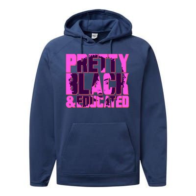 Pretty Black & Educated Black History Month Performance Fleece Hoodie