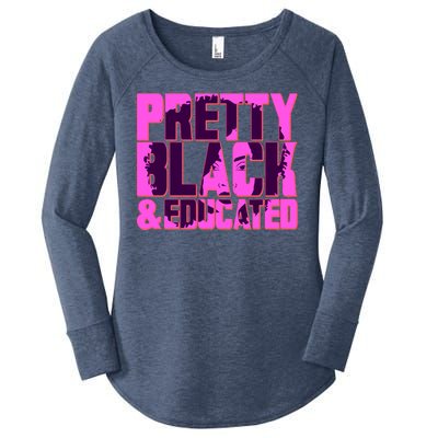 Pretty Black & Educated Black History Month Women's Perfect Tri Tunic Long Sleeve Shirt