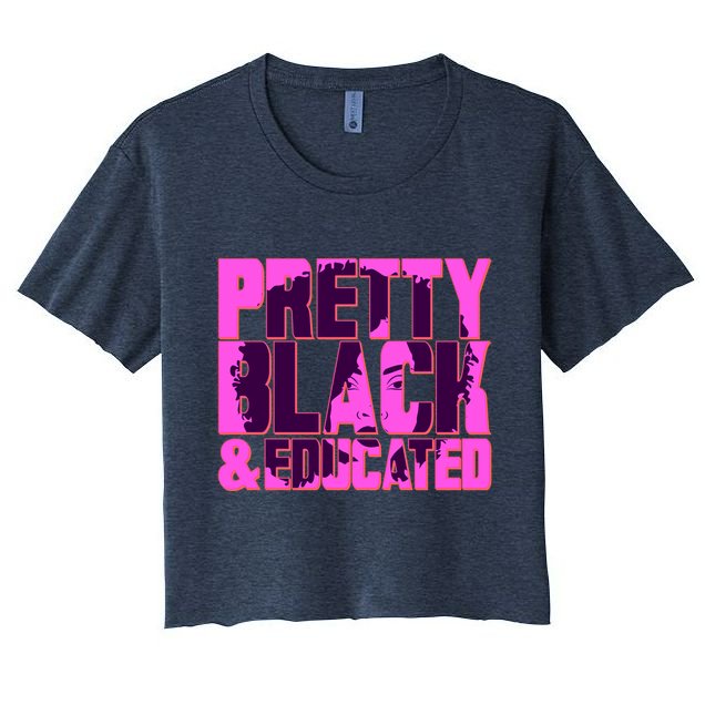 Pretty Black & Educated Black History Month Crop Top