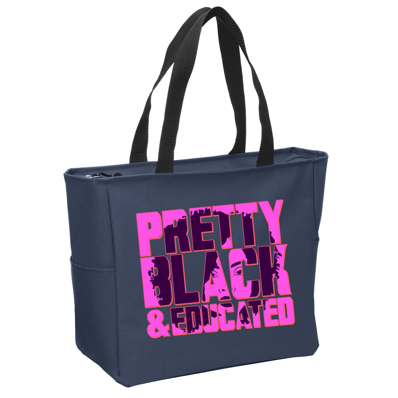 Pretty Black & Educated Black History Month Zip Tote Bag