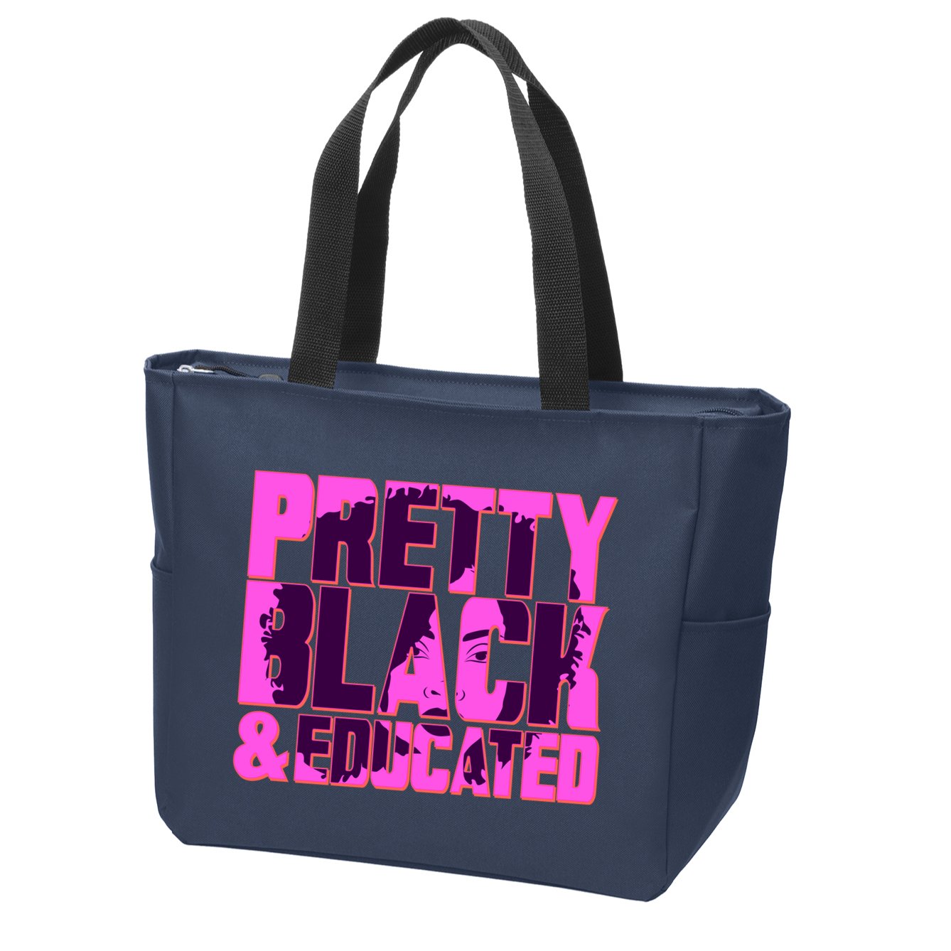 Pretty Black & Educated Black History Month Zip Tote Bag