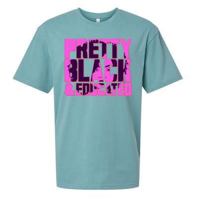 Pretty Black & Educated Black History Month Sueded Cloud Jersey T-Shirt