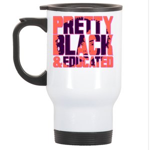 Pretty Black & Educated Black History Month Stainless Steel Travel Mug