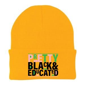 Pretty Black And Educated Knit Cap Winter Beanie