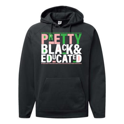 Pretty Black And Educated Performance Fleece Hoodie