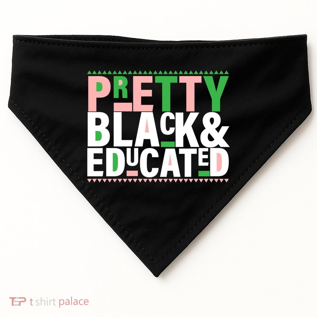 Pretty Black And Educated USA-Made Doggie Bandana