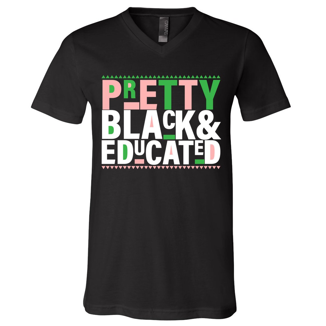 Pretty Black And Educated V-Neck T-Shirt