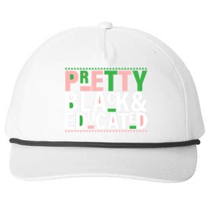 Pretty Black And Educated Snapback Five-Panel Rope Hat