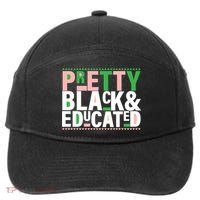 Pretty Black And Educated 7-Panel Snapback Hat
