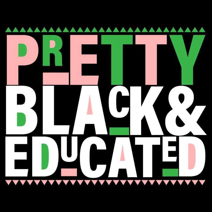 Pretty Black And Educated Drawstring Bag