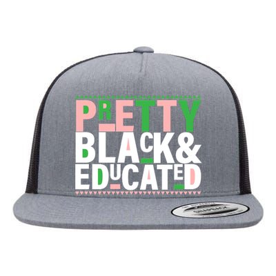 Pretty Black And Educated Flat Bill Trucker Hat